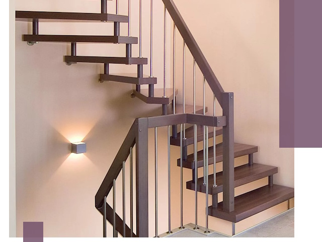 Изготовление лестниц на больцах в Обнинске под ключ