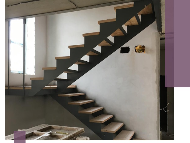 Изготовление лестниц на металлокаркасе в Обнинске от производителя