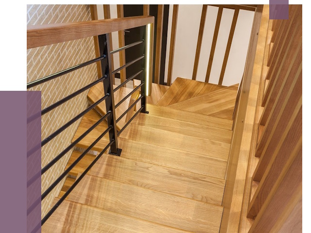 Лестницы из ясеня в Обнинске под ключ от 9947 руб. 