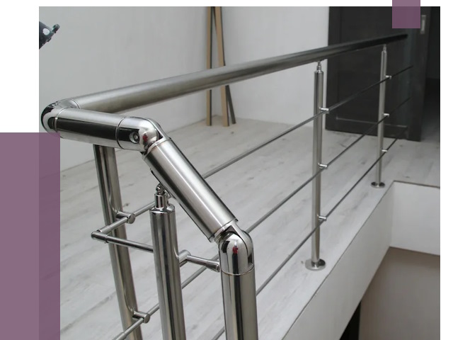 Перила из нержавеющей стали в Обнинске от 8932 руб. под ключ | ПРОЛЁТ-Бнн