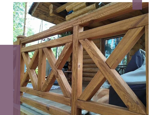 Деревянные перила под ключ в Обнинске от 7613 руб. 