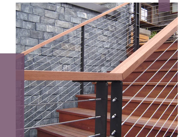 Тросовые перила под ключ в Обнинске от 7714 руб. 