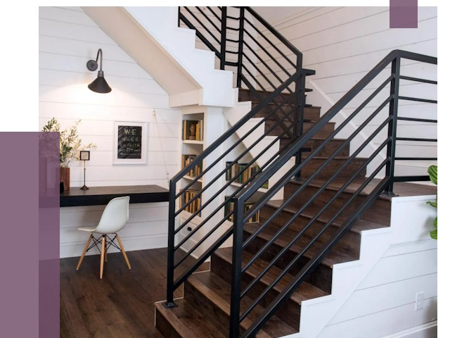 Перила для лестницы в доме в Обнинске от 7359 руб. — ПРОЛЁТ-Бнн