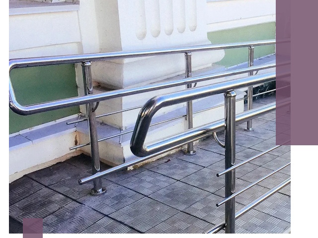 Ограждения пандусов из металла и нержавейки в Обнинске