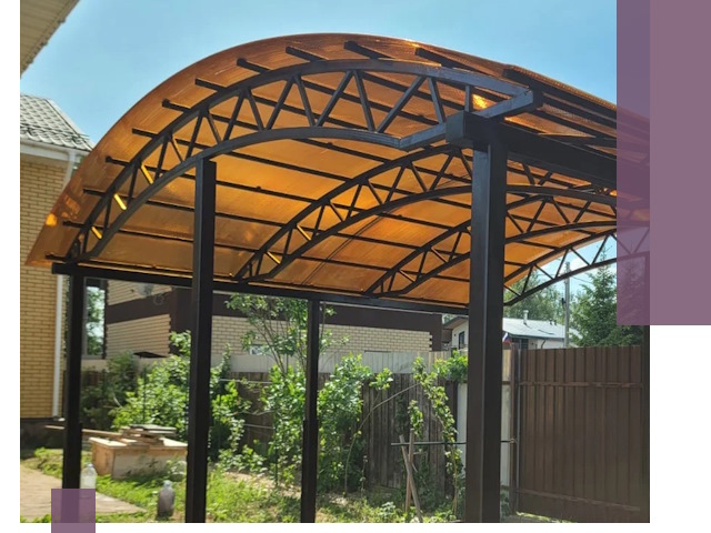 Изготовление навесов под ключ в Обнинске из качественных материалов