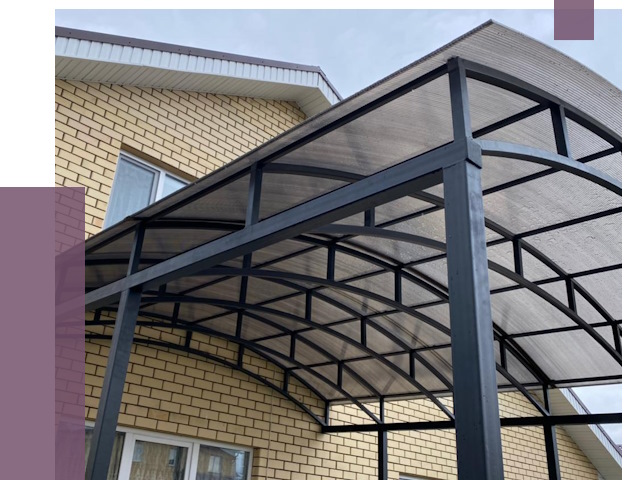 Монтаж козырьков в Обнинске от 11419 руб. | ПРОЛЁТ-Бнн