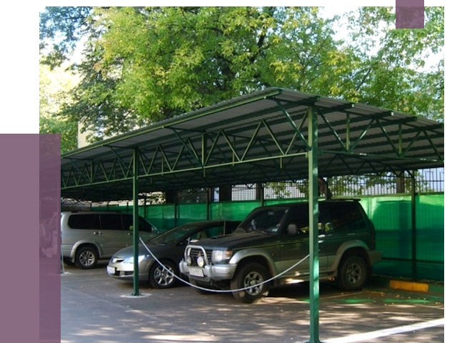 Навесы для парковки в Обнинске от 79678 руб. заказать | ПРОЛЁТ-Бнн