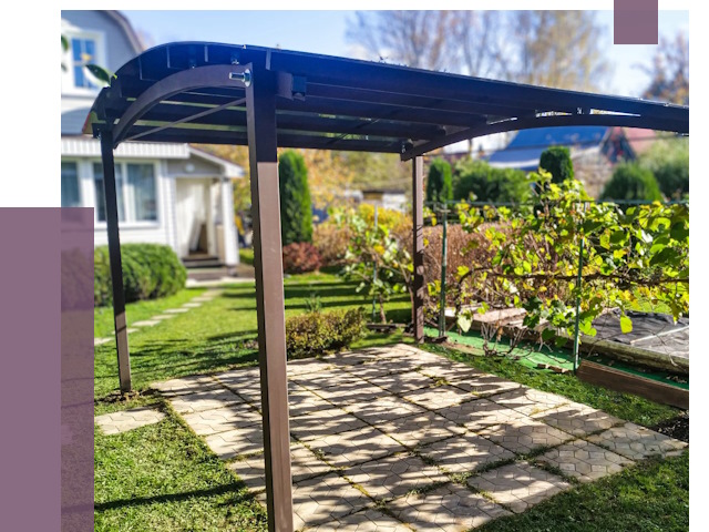 Навесы для дачи в Обнинске от 12637 руб. под ключ — ПРОЛЁТ-Бнн