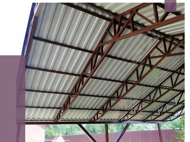 Навесы из профнастила в Обнинске от 7308 руб. | ПРОЛЁТ-Бнн