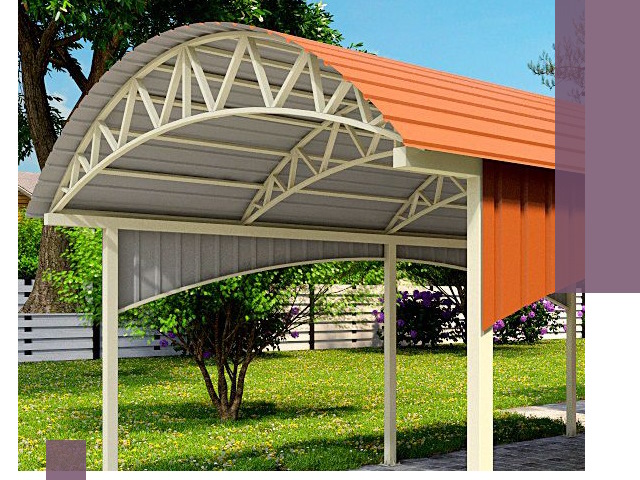 Навесы из профнастила под ключ в Обнинске — установка и монтаж