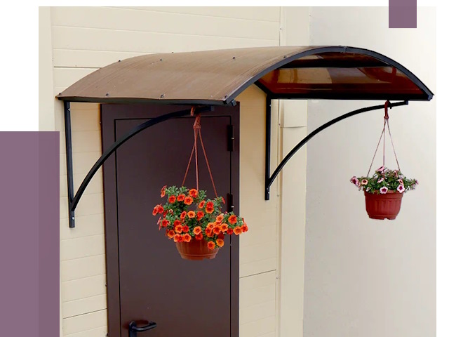 Козырьки над входом в Обнинске от 14718 руб.  | ПРОЛЁТ-Бнн