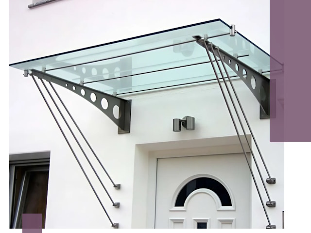 Козырьки над входом под ключ в Обнинске — изготовление и монтаж