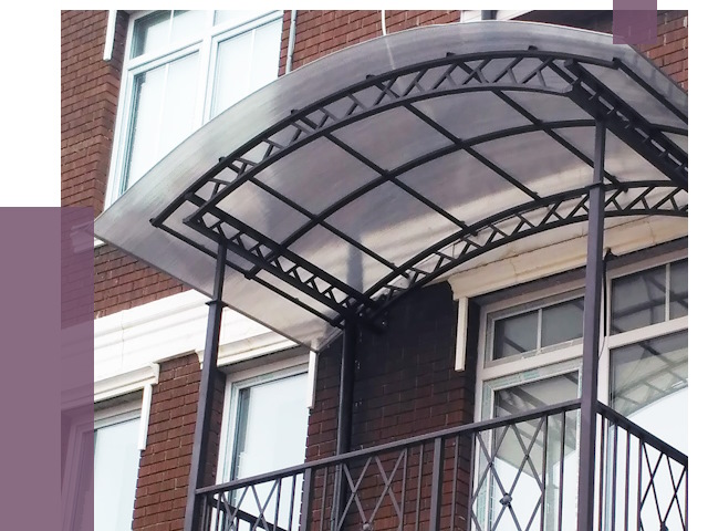 Козырьки над балконом в Обнинске от 8577 руб.  | ПРОЛЁТ-Бнн