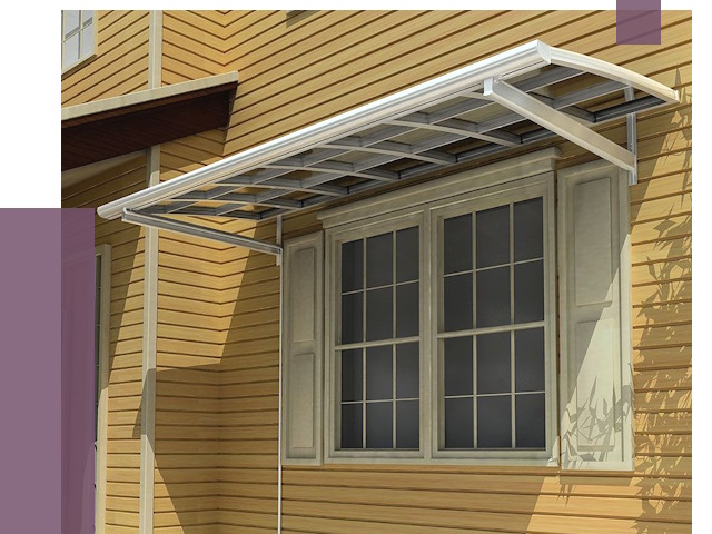 Козырьки над окнами в Обнинске от 7562 руб. — монтаж, покупки | ПРОЛЁТ-Бнн