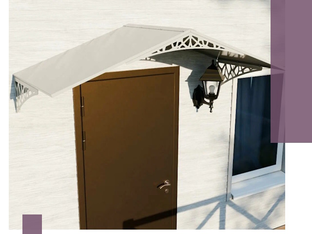 Металлические козырьки на входы и террасы в Обнинске