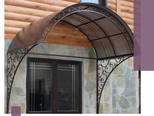Арочные козырьки под ключ в Обнинске: изготовление и монтаж