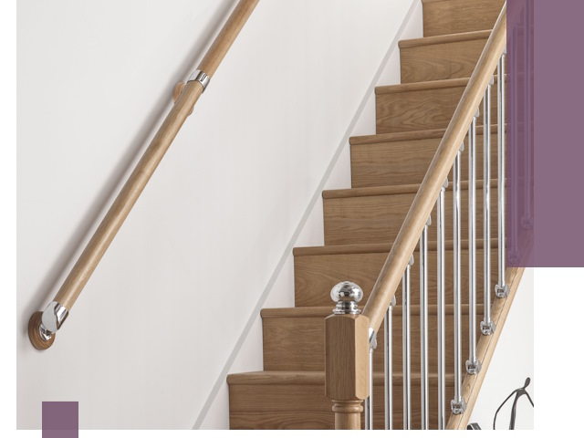 Пристенные поручни из стали и нержавейки под монтаж в Обнинске